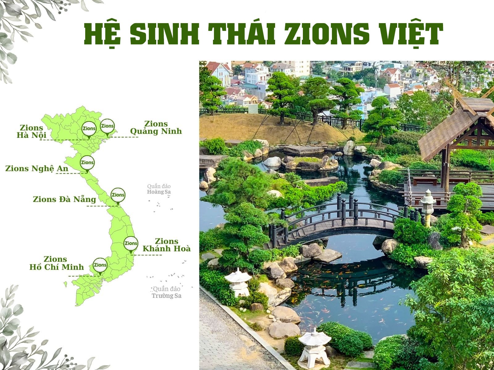 Hệ sinh thái Zions Việt với 6 cơ sở trải dài từ Bắc vào Nam